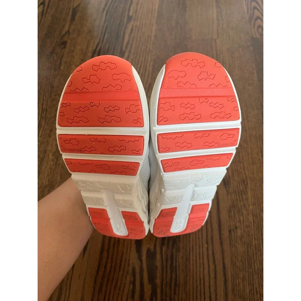 On Running Kids White Orange Cloudleap (K1)